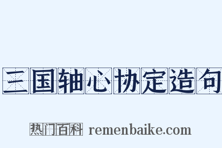 三国轴心协定造句是什么意思的图片